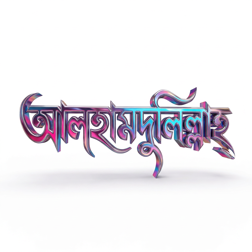 Y2K Liquid Chrome Typography